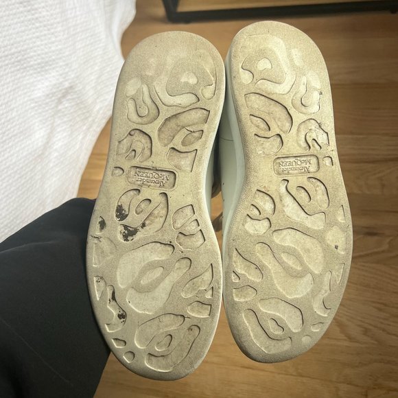 Alexander McQueen Oversized Embossed Logo Suede Sneakers